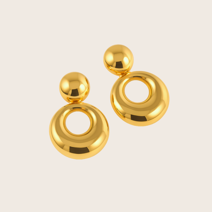 18k gold cutout earrings