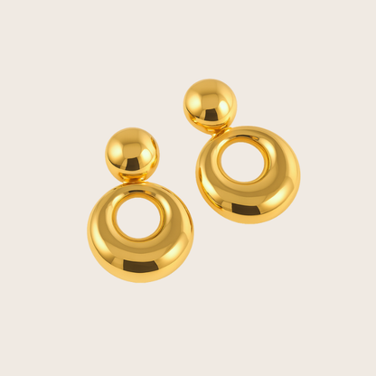 18k gold cutout earrings