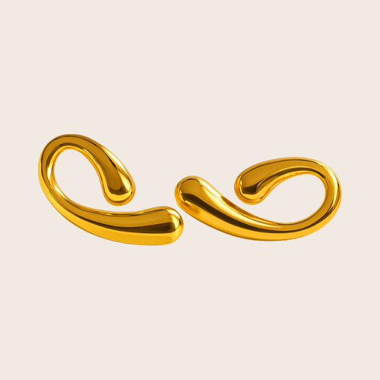 18k gold geometric earrings
