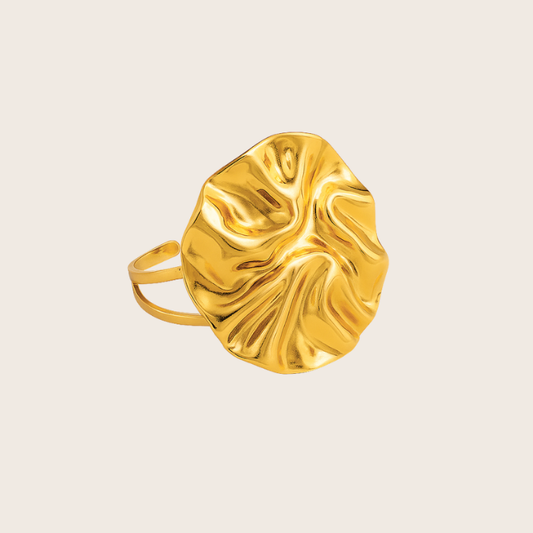 18k irregular open ring