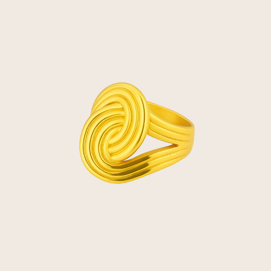 18k twisted gold ring