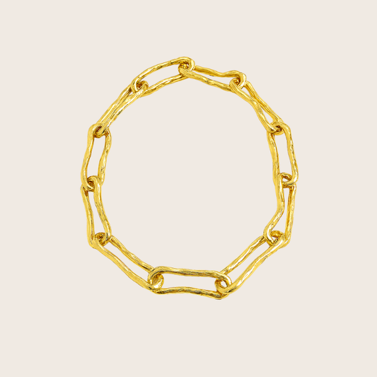 chunky gold choker sculptural