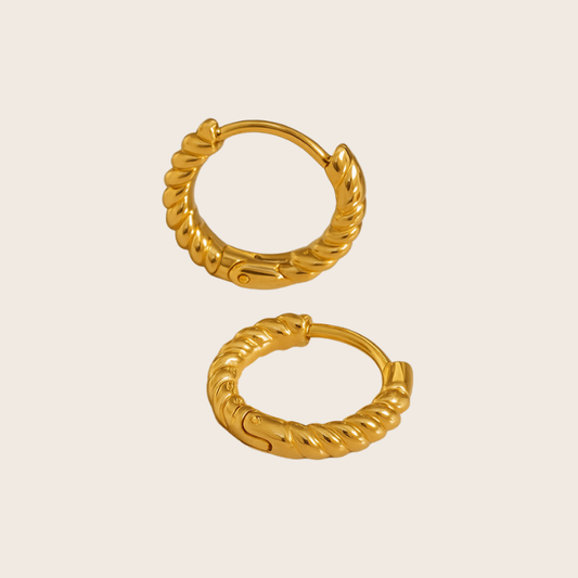 gold huggie earrings