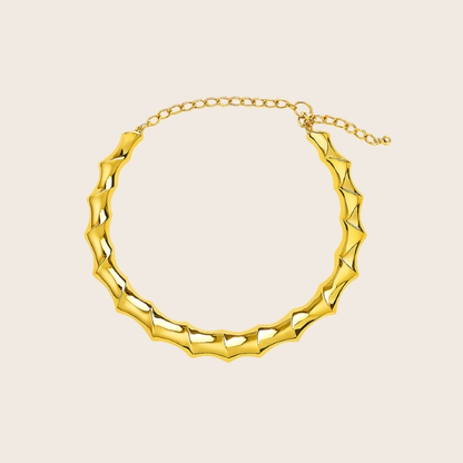 gold twisted metal choker