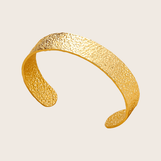 hammered gold cuff bracelet