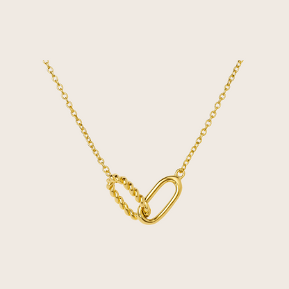 interlocked gold necklace