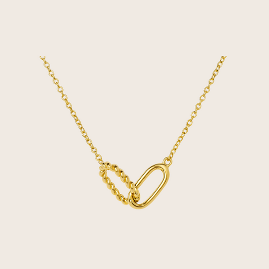 interlocked gold necklace
