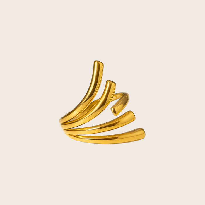 irregular gold open ring