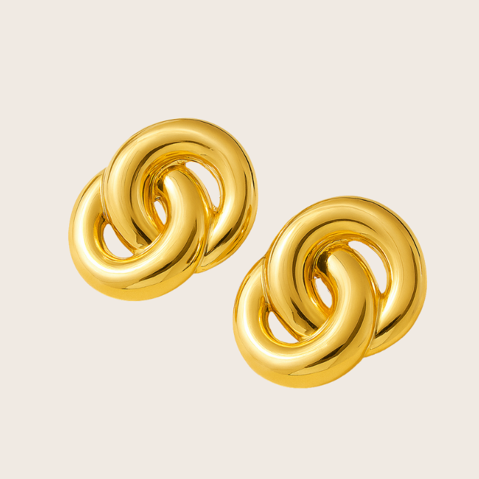 knotted gold earrings