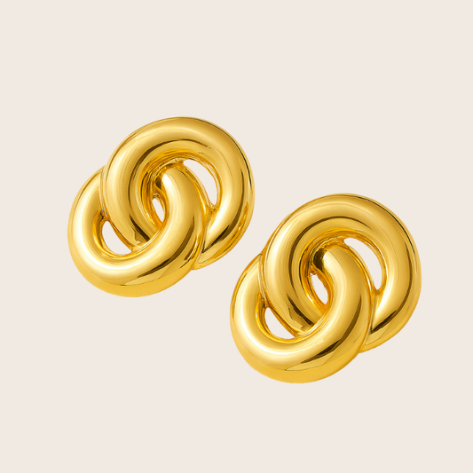 knotted gold earrings