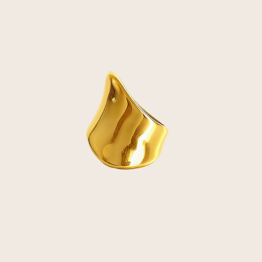sculptural 18k gold irregular ring