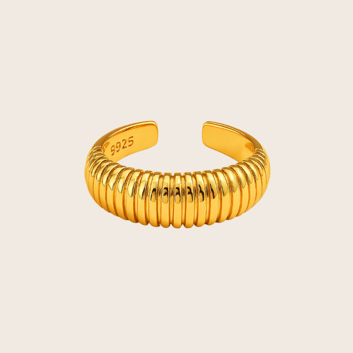 spiral texture open ring