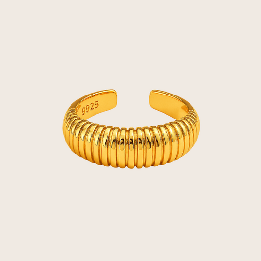 spiral texture open ring