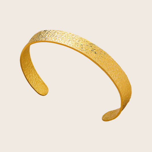 thin hammered gold cuff